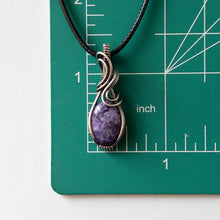 Load image into Gallery viewer, Charoite &amp; Sterling Silver Wrapped Pendant
