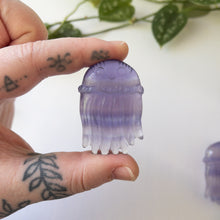 Load image into Gallery viewer, Green &amp; Purple Fluorite Jellyfish
