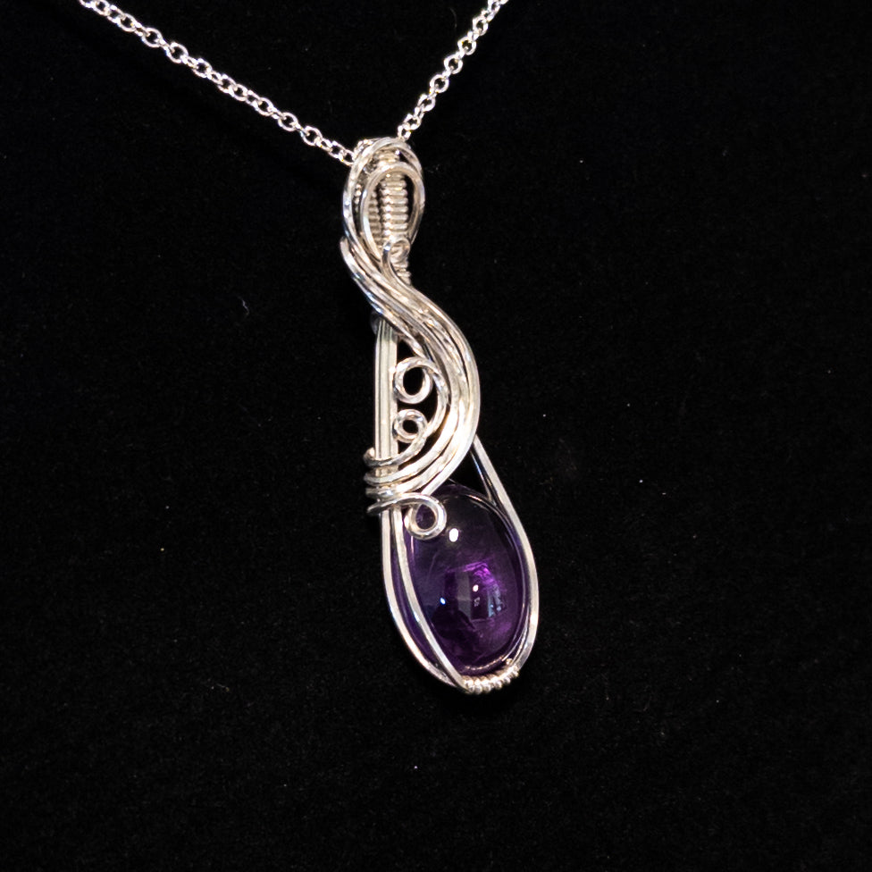 Amethyst .925 Sterling Silver Pendant