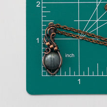 Load image into Gallery viewer, Verticalis - Labradorite Copper Wrapped Pendant
