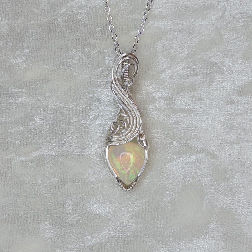 3.85ct. Ethiopian Opal & Sterling Silver Pendant