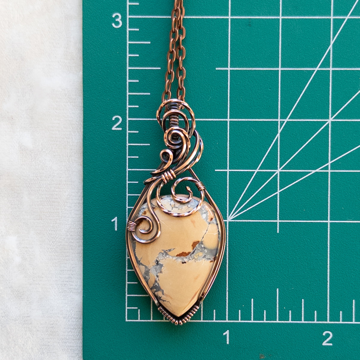 Maligano Jasper Antiqued Copper Pendant