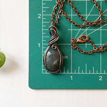 Load image into Gallery viewer, Moss Agate &amp; Copper Wrapped Pendant
