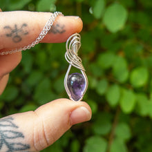 Load image into Gallery viewer, Amethyst &amp; Sterling Silver Wrapped Pendant
