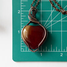 Load image into Gallery viewer, XL Carnelian Heart &amp; Copper Wrapped Pendant - B
