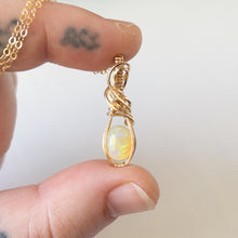 Load image into Gallery viewer, Candere - Ethiopian Opal 14K Gold Fill Wrapped Pendant
