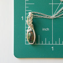 Charger l&#39;image dans la galerie, Favilla - Black Smoked Ethiopian Opal Sterling Silver Wrapped Pendant
