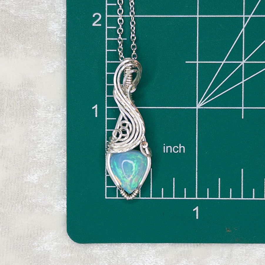 3.85ct. Ethiopian Opal & Sterling Silver Pendant