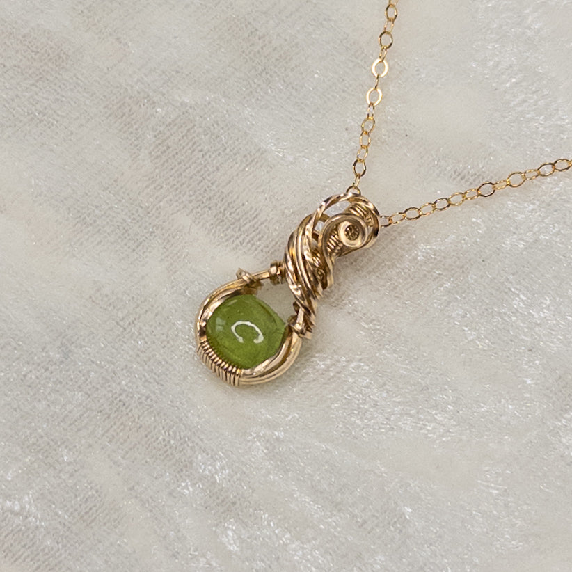 Micro Peridot 14k Gold-Filled Pendant