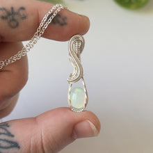 Charger l&#39;image dans la galerie, Stella - Ethiopian Opal Sterling Silver Wrapped Pendant
