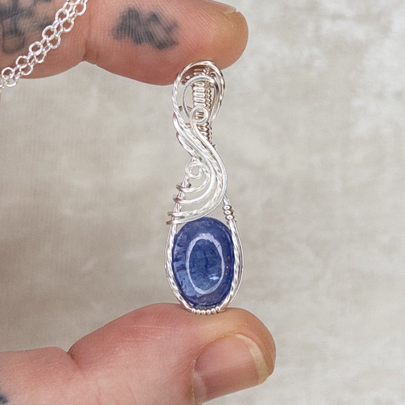 5.6ct. Tanzanite & .925 Sterling Silver Pendant