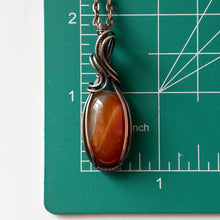 Load image into Gallery viewer, Carnelian &amp; Copper Wrapped Pendant
