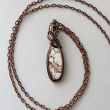 Load image into Gallery viewer, Wild Horse Magnesite Copper Wrapped Pendant
