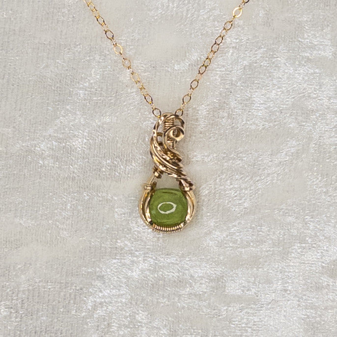 Micro Peridot 14k Gold-Filled Pendant
