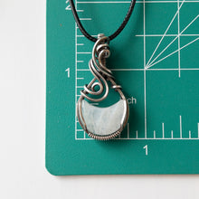 Load image into Gallery viewer, Moonstone Moon &amp; Sterling Silver Wrapped Pendant - A
