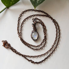 Load image into Gallery viewer, Dainty Moonstone &amp; Copper Wrapped Pendant
