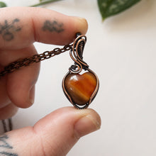 Load image into Gallery viewer, Mini Carnelian Heart &amp; Copper Wrapped Pendant - A
