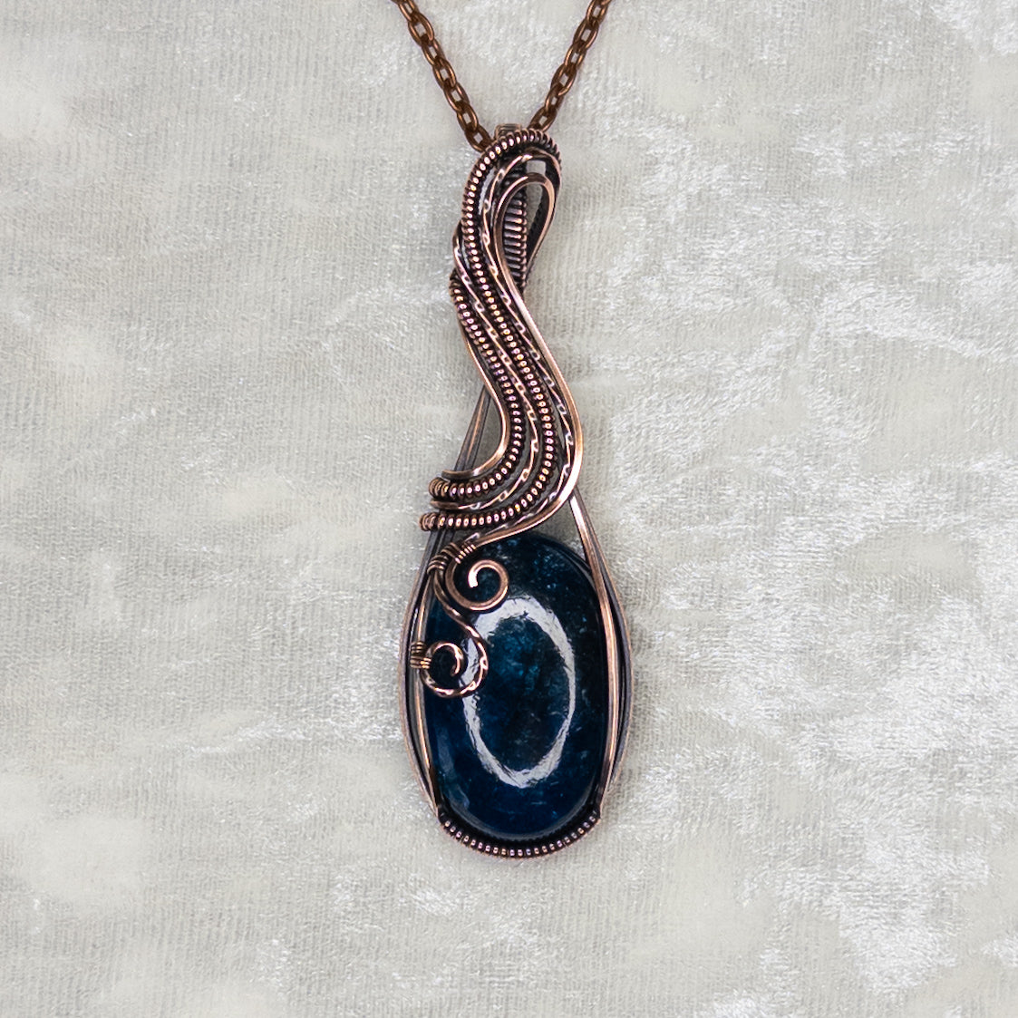 Apatite Antiqued Copper Pendant