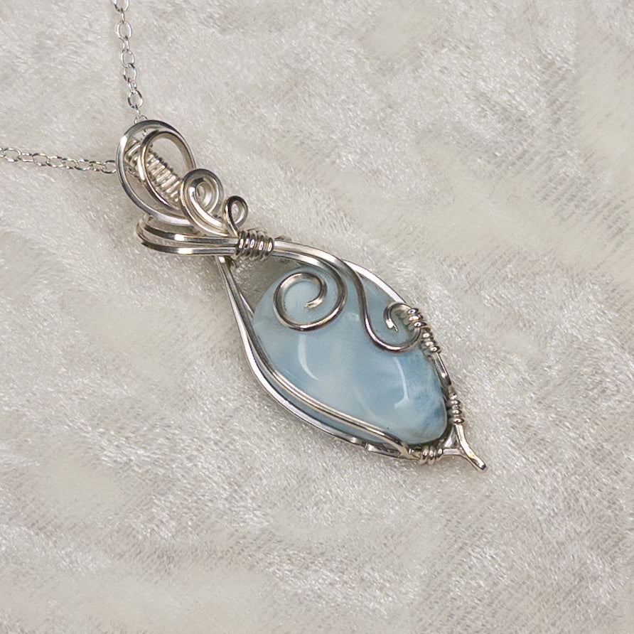 Larimar .925 Sterling Silver Pendant