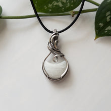 Load image into Gallery viewer, Moonstone Moon &amp; Sterling Silver Wrapped Pendant - B
