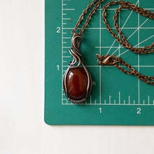 Load image into Gallery viewer, Carnelian &amp; Copper Wrapped Pendant
