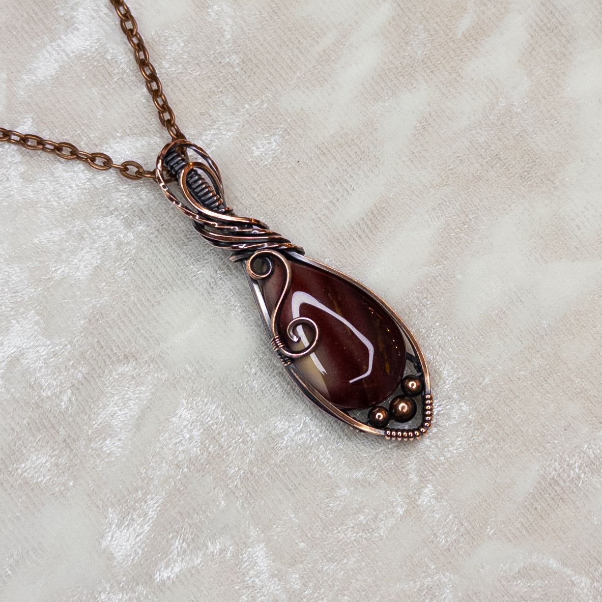Mookaite Antiqued Copper Pendant