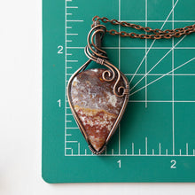 Load image into Gallery viewer, Moroccan Seam Agate &amp; Copper Wrapped Pendant
