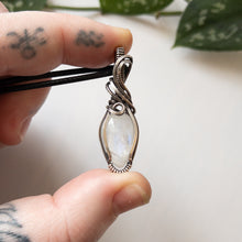 Load image into Gallery viewer, Moonstone &amp; Sterling Silver Wrapped Pendant
