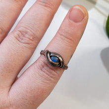 Load image into Gallery viewer, Blue Labradorite &amp; Copper Wrapped Ring US Size 8.5
