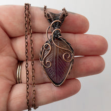 Load image into Gallery viewer, Ametrine “Fairy Leaf” Antiqued Copper Wrapped Pendant
