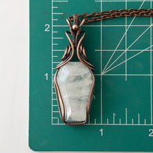 Load image into Gallery viewer, Quartz Coffin Antiqued Copper Wrapped Pendant
