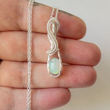 Charger l&#39;image dans la galerie, Stella - Ethiopian Opal Sterling Silver Wrapped Pendant
