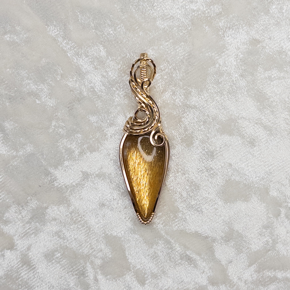 18.35ct. Meteor Shower Sunstone & 14K. Gold-Filled Pendant