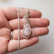 Load image into Gallery viewer, Kunzite &amp; Sterling Silver Wrapped Pendant
