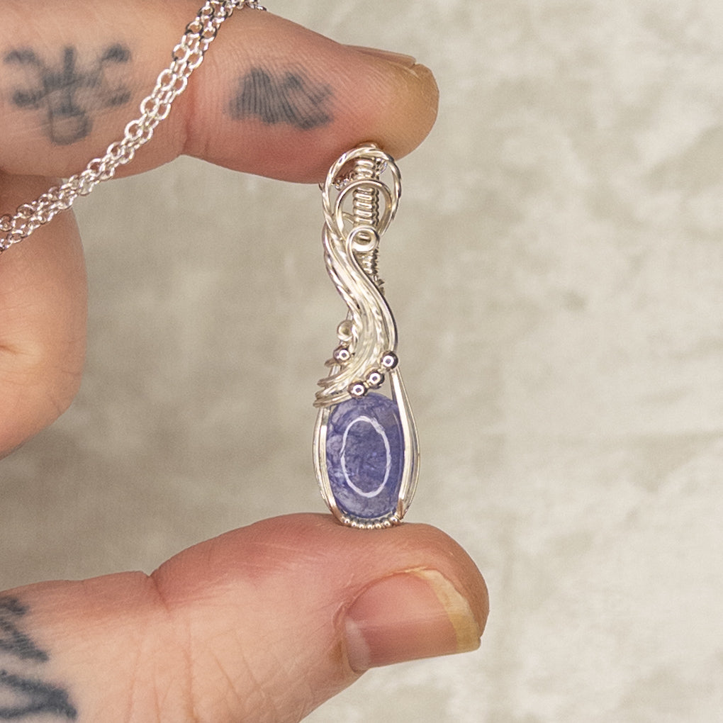 4.1ct. Tanzanite .925 Sterling Silver Pendant