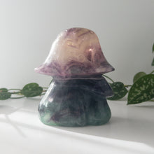 Load image into Gallery viewer, XL Rainbow Fluorite Mushroom With Spots
