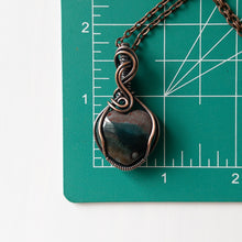 Load image into Gallery viewer, Ocean Jasper Heart &amp; Copper Wrapped Pendant
