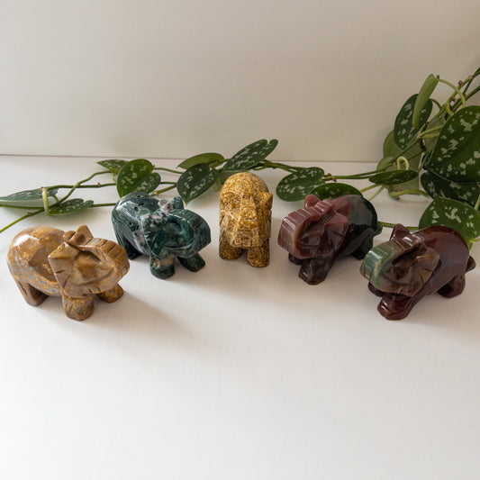 Mixed Jasper Elephants A-E