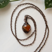 Load image into Gallery viewer, Mini Carnelian Heart &amp; Copper Wrapped Pendant - A
