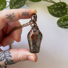 Load image into Gallery viewer, Coffin Pendant - African Bloodstone (B)
