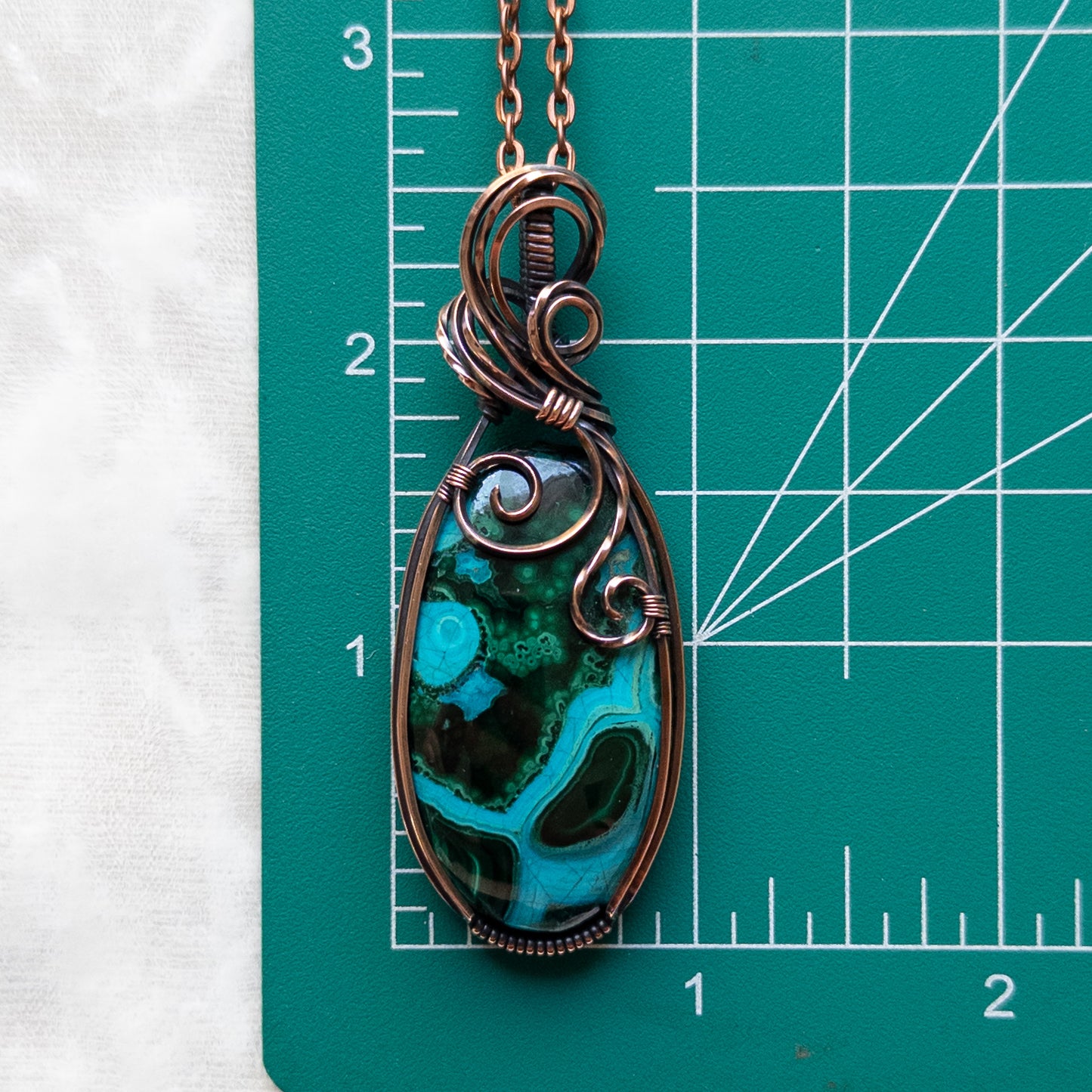 Malacholla Antiqued Copper Pendant