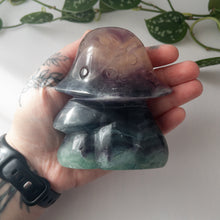 Load image into Gallery viewer, XL Rainbow Fluorite Mushroom With Spots
