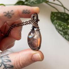 Load image into Gallery viewer, Fire Quartz &amp; Copper Wrapped Pendant
