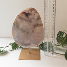 Load image into Gallery viewer, Druzy Pink Amethyst Slab &amp; Stand - Brazil
