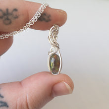 Charger l&#39;image dans la galerie, Favilla - Black Smoked Ethiopian Opal Sterling Silver Wrapped Pendant
