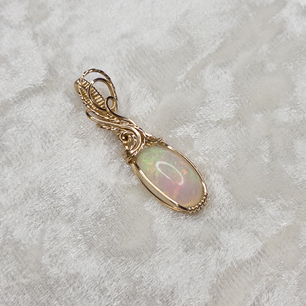 4ct. Ethiopian Opal & 14K. Gold-Filled Pendant