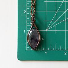 Load image into Gallery viewer, Faceted Amethyst &amp; Copper Wrapped Pendant
