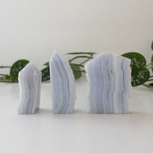 Load image into Gallery viewer, Blue Lace Agate Raw Edge Obelisk
