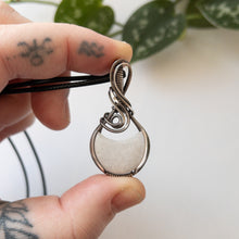 Load image into Gallery viewer, Moonstone Moon &amp; Sterling Silver Wrapped Pendant
