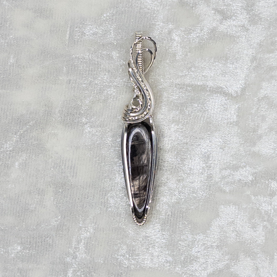 Hypersthene & .925 Sterling Silver Pendant